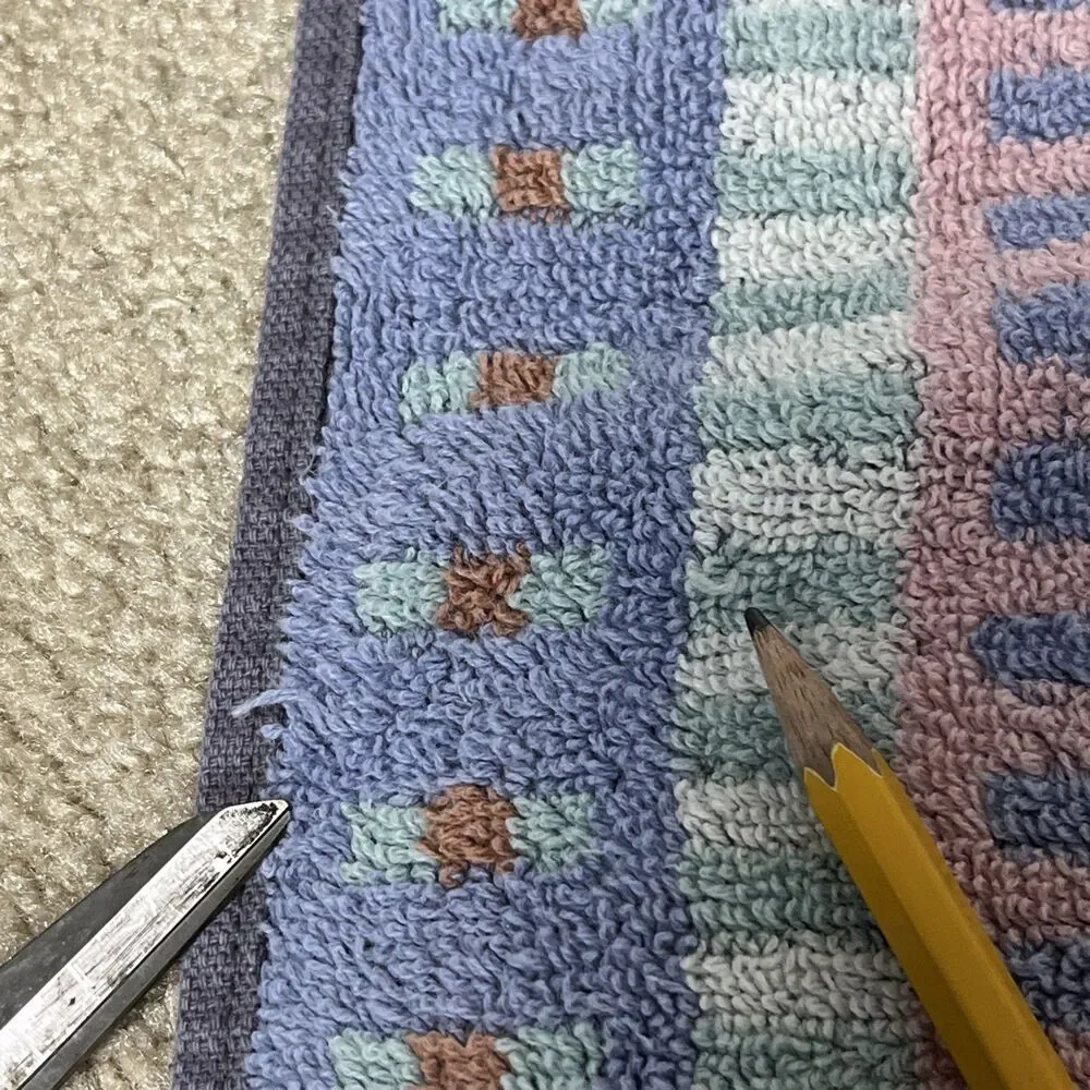 VTG Cannon Royal Family‎ 16x24 Jacquard Hand Towel 70s USA Retro Geometric Boho